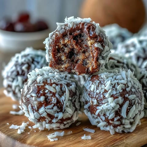 Delicious Moose Bites no-bake treats coated in graham cracker crumbs, perfect for a sweet snack.