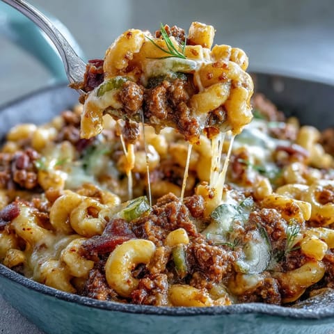 One-Pan Cheeseburger Chili Mac