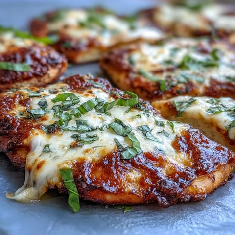 Crispy Garlic Naan Margherita Pizzas fresh from the oven, bubbling with mozzarella and topped with fresh basil leaves.