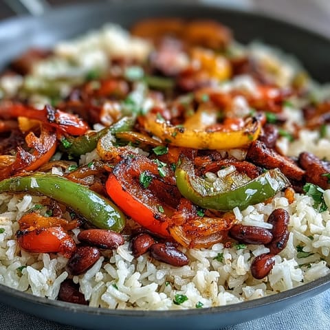 Vegan Fajita Rice Skillet