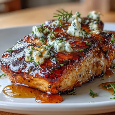 Golden-seared chicken breasts with creamy feta cheese melting over the top and a drizzle of hot honey for bold flavor.