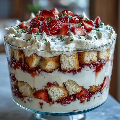 Galentines Strawberry Shortcake Trifle
