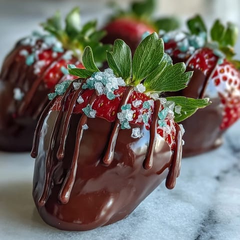 Vibrant chocolate-dipped strawberries decorated with colorful Easter sprinkles, a delightful and easy dessert for spring celebrations.