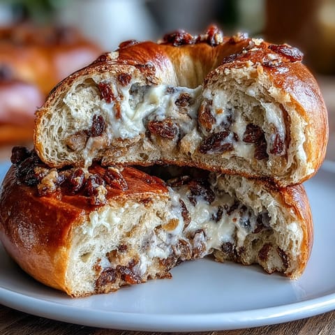Golden, chewy cinnamon raisin bagels enriched with Greek yogurt, studded with plump raisins and topped with a sweet cinnamon sugar crust.  