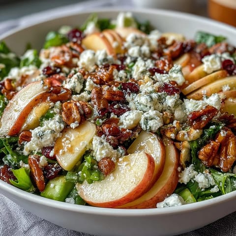 Crunchy celery apple salad with walnuts and feta, featuring crisp apples, toasted walnuts, and creamy feta in a zesty vinaigrette.  