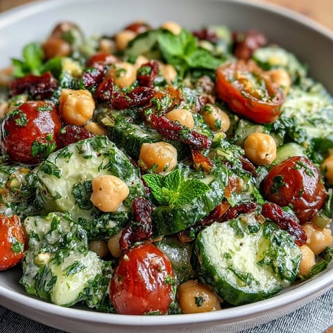 Healthy Easy Cucumber Chickpea