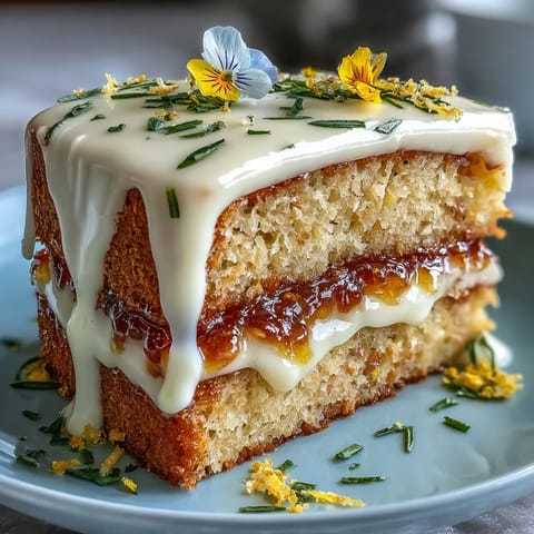 Spring Cake Edible Flowers Lemon