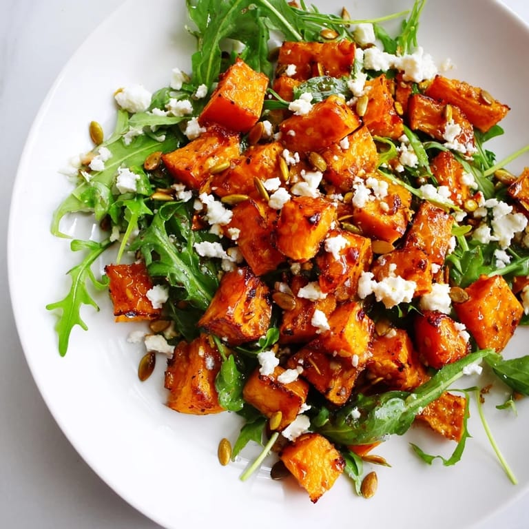 Tossed roasted sweet potato salad with honey-lime dressing, red onion, and feta, ready to serve as a colorful American side dish.