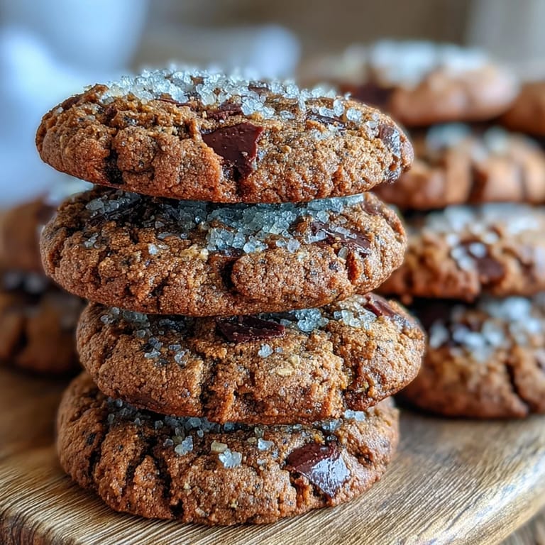 Warm Brown Butter Hojicha & Earl Grey Cookies stacked on a plate, served with steaming cups of tea for cozy pairing.