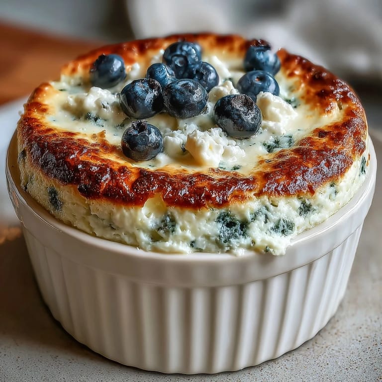 High-Protein Baked Greek Yogurt: Smooth and custardy baked yogurt made with Greek yogurt and protein powder, perfect as a post-workout snack or healthy breakfast.