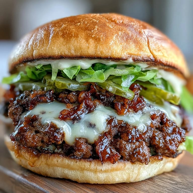 Crispy smash burger tacos with caramelized beef, American cheese, and crunchy pickles, ready for a quick family dinner.  
