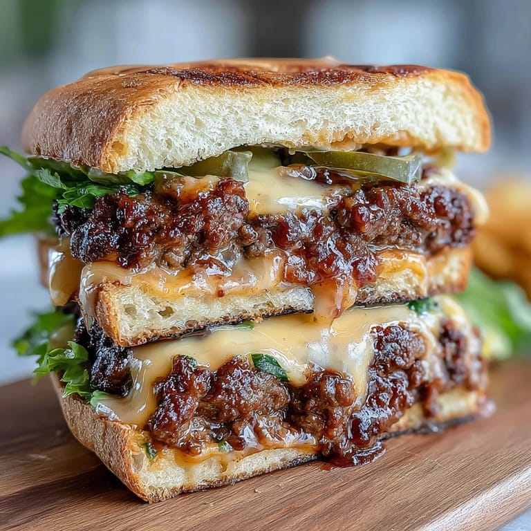 Savory smash burger tacos feature seared beef, shredded lettuce, onions, and homemade sauce on warm flour tortillas.