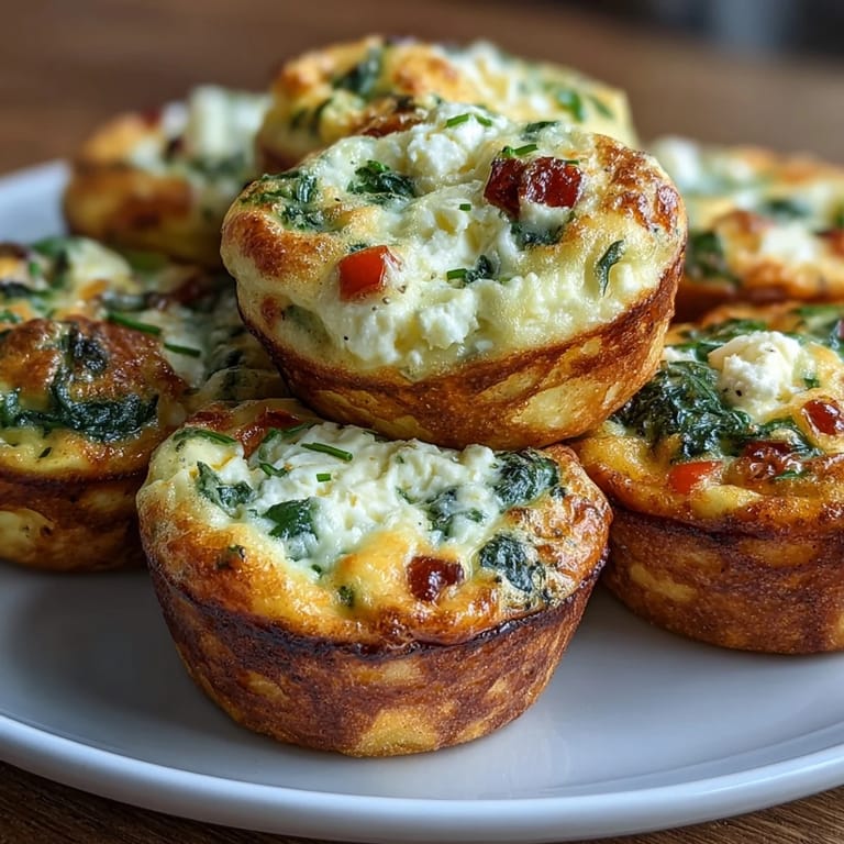 Creamy cottage cheese blends with eggs and fresh spinach in these easy, veggie-filled egg bites—ideal for meal prep and busy mornings.