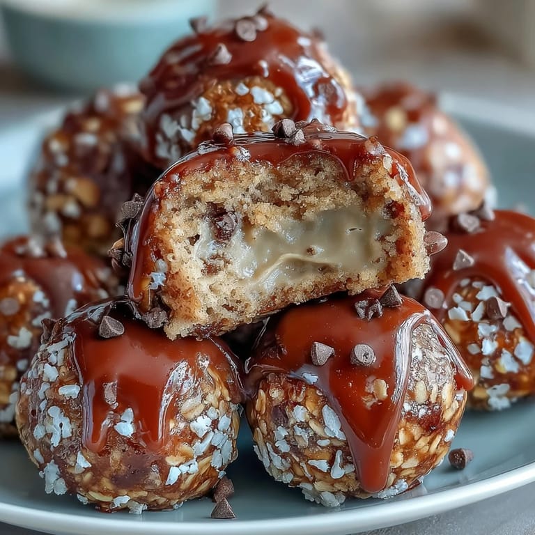 Nutritious cookie dough protein bites featuring vanilla protein powder, rolled oats, and a touch of sea salt.