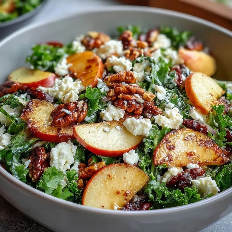 Refreshing salad with crunchy celery, sweet apples, and walnuts, topped with tangy feta and a bright honey-mustard dressing.  
