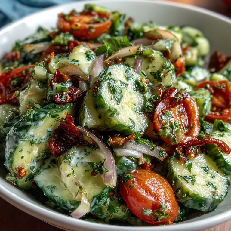Light and zesty cucumber radish salad tossed in tangy dill vinaigrette, perfect for a healthy vegetarian lunch or dinner side.