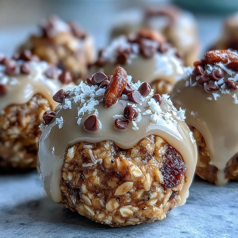 No-bake oat bites packed with peanut butter, mini chocolate chips, and coconut for a satisfying, wholesome snack.