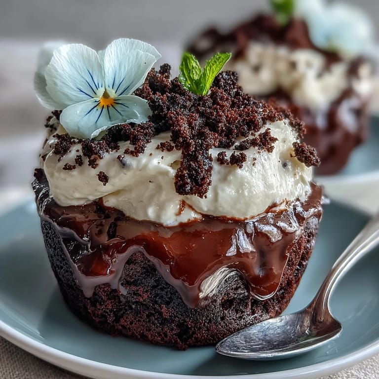 Rich chocolate Mother's Day Flower Pot Brownies with Oreo Dirt, a sweet, edible surprise.