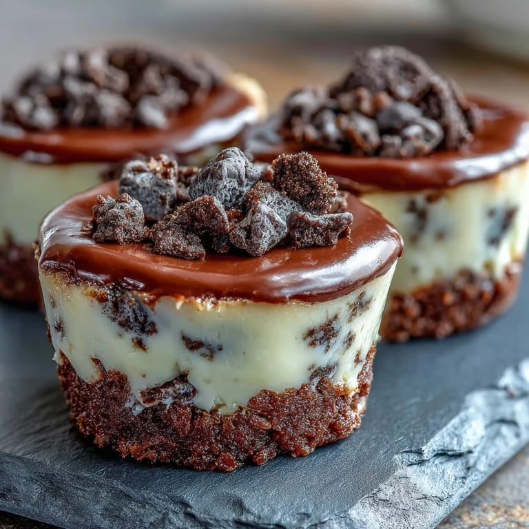 Delicious mini cheesecake bites, featuring a firm Oreo crust, ready to be topped.