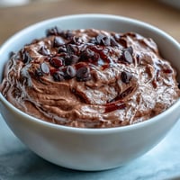 Cottage Cheese Brownie Batter Dip with fresh fruit dippers for a healthy, protein-packed dessert.  