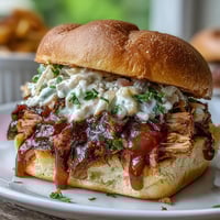 Tender pulled pork sliders topped with tangy coleslaw, perfect for BBQ baby showers and festive gatherings.