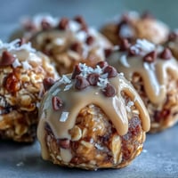 Wholesome no-bake oat bites with peanut butter, honey, and chocolate chips for a quick, energizing snack.