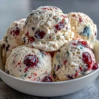 Creamy TikTok Cottage Cheese Ice Cream, a viral healthy dessert piled high in a bowl.
